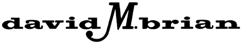 Logo with 'david M. brian' text in a stylized font